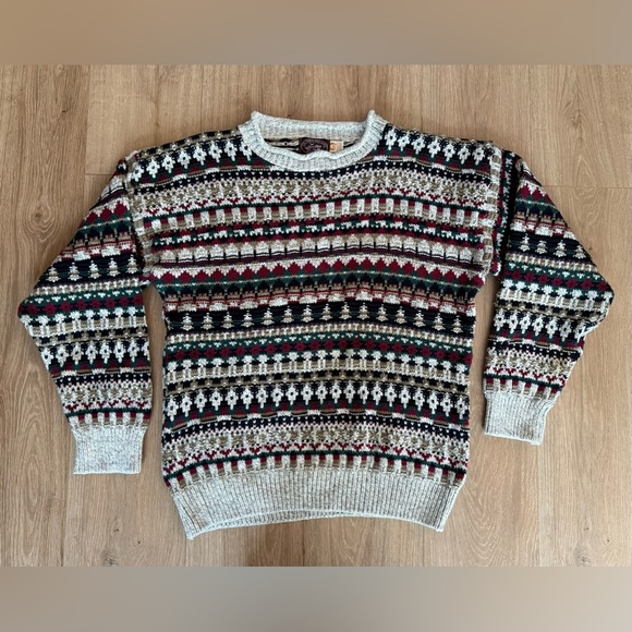 Vintage Victoria Dry Goods Knit Sweater Cotton Holiday - Picture 2 of 7